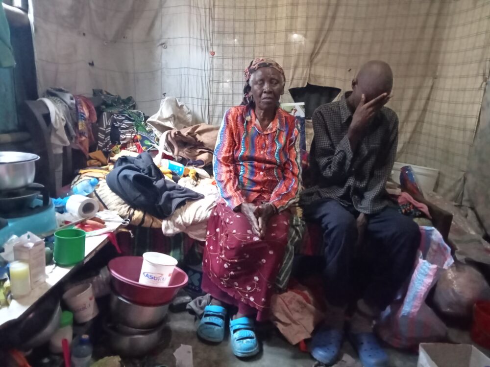 Florence Wangu and her forty nine year old son Chris who suffers from mental condition 