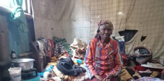 Florence Wangu inside her house in Mathare,Ngong