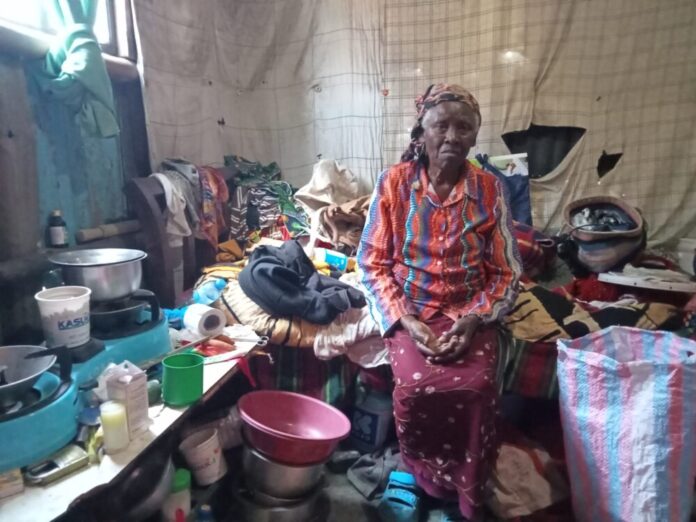 Florence Wangu inside her house in Mathare,Ngong