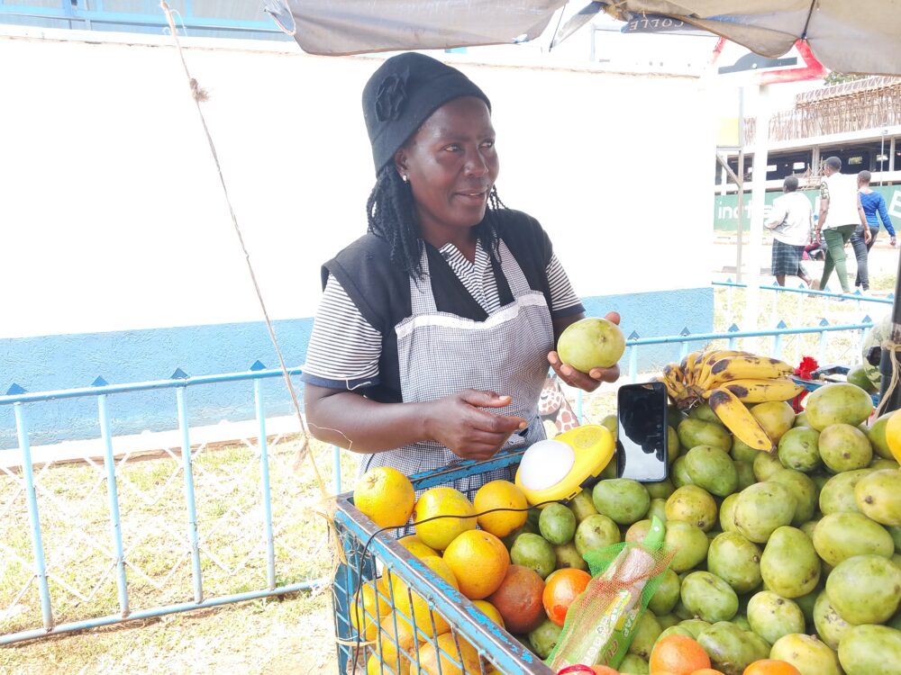 eunice nambafu, a fruit vendor in uasin gishu county