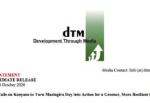 DTM Calls on Kenyans to Turn Mazingira Day into Action for a Greener, More Resilient Kenya mazingiradaydtm